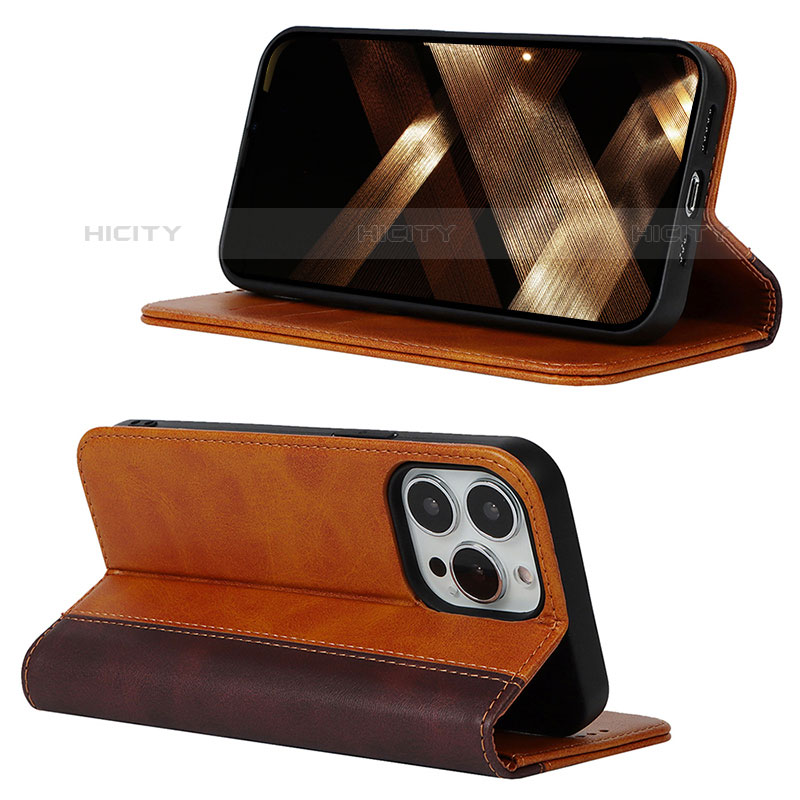 Funda de Cuero Cartera con Soporte Carcasa L13 para Apple iPhone 15 Pro