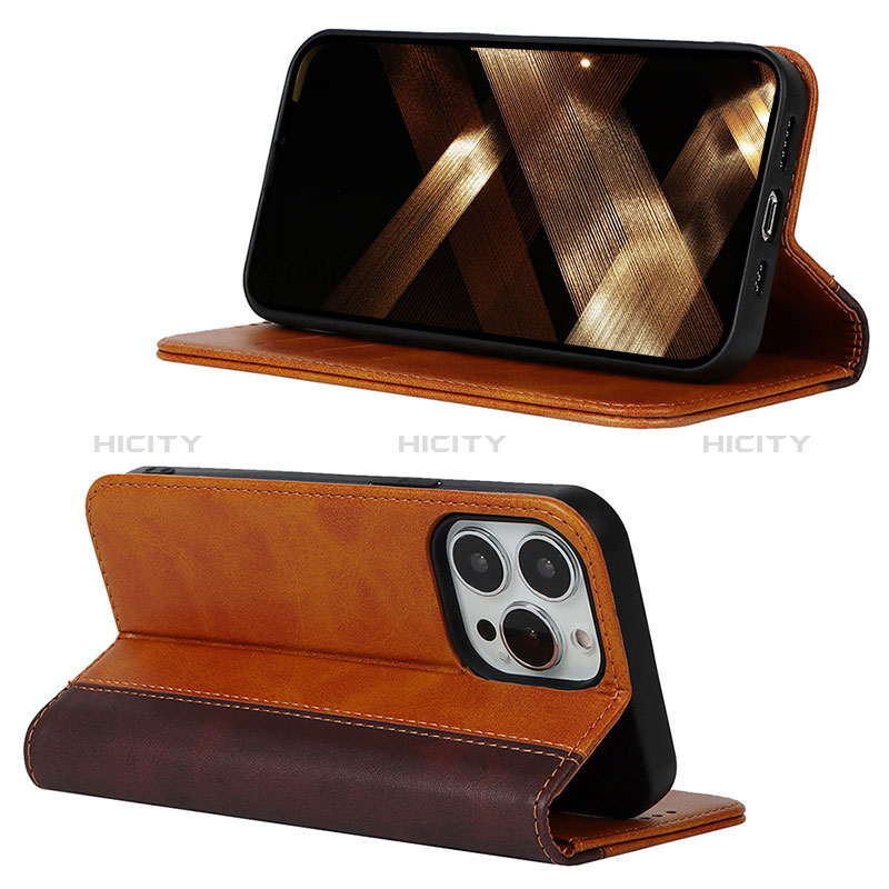 Funda de Cuero Cartera con Soporte Carcasa L13 para Apple iPhone 15 Pro Max