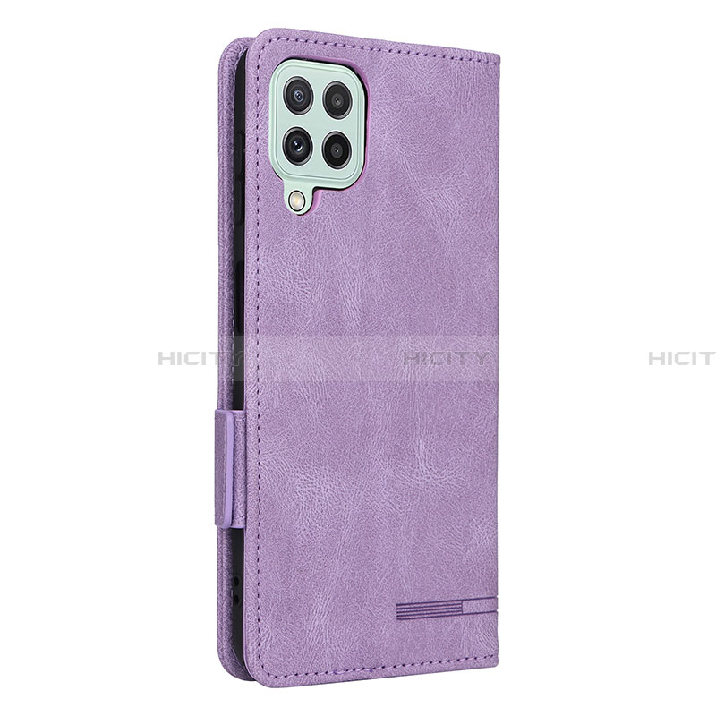 Funda de Cuero Cartera con Soporte Carcasa L13Z para Samsung Galaxy A22 4G Morado