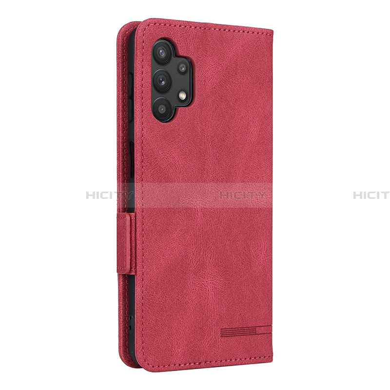 Funda de Cuero Cartera con Soporte Carcasa L13Z para Samsung Galaxy A32 4G Rojo