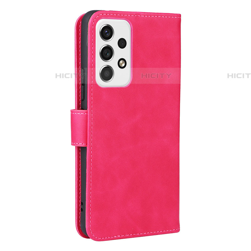 Funda de Cuero Cartera con Soporte Carcasa L13Z para Samsung Galaxy A53 5G Rosa Roja