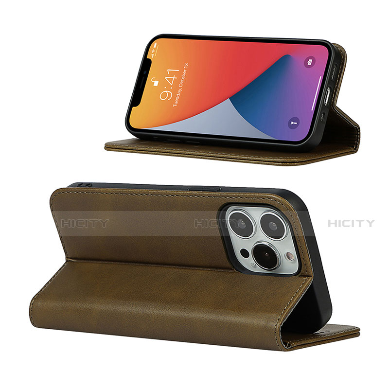 Funda de Cuero Cartera con Soporte Carcasa L14 para Apple iPhone 13 Pro