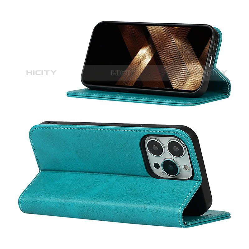 Funda de Cuero Cartera con Soporte Carcasa L14 para Apple iPhone 15 Pro