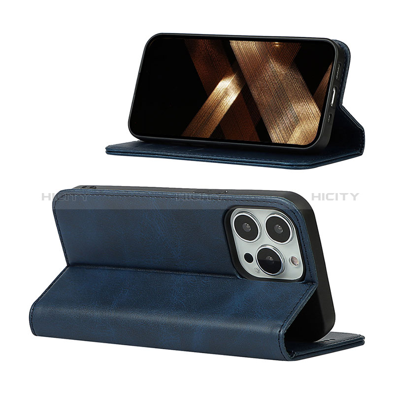 Funda de Cuero Cartera con Soporte Carcasa L14 para Apple iPhone 15 Pro Max