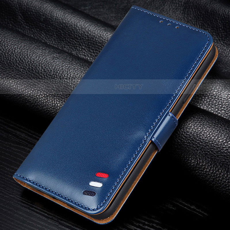 Funda de Cuero Cartera con Soporte Carcasa L14 para Huawei Y7p Azul