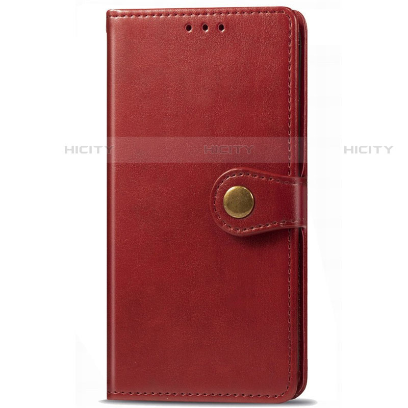 Funda de Cuero Cartera con Soporte Carcasa L14 para Huawei Y9s Rojo