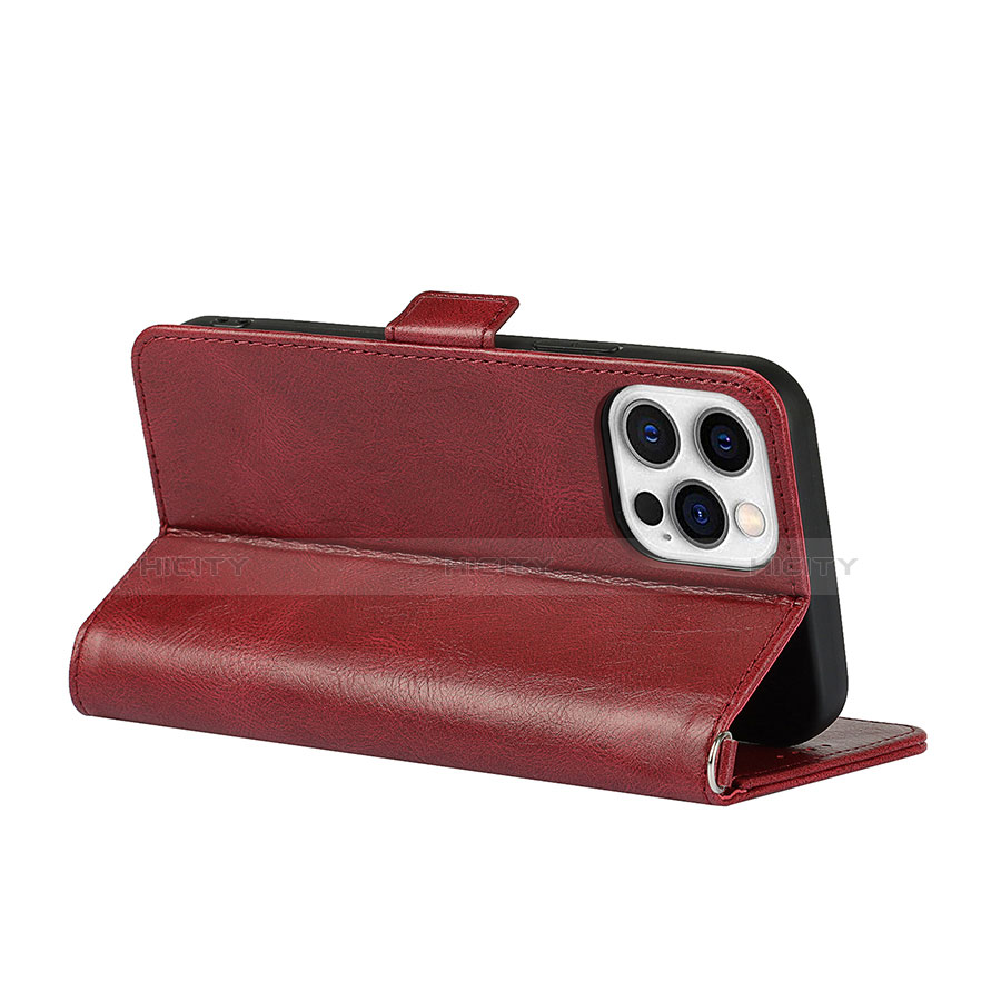 Funda de Cuero Cartera con Soporte Carcasa L15 para Apple iPhone 13 Pro Max