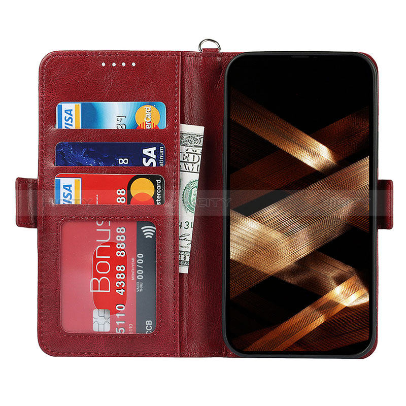 Funda de Cuero Cartera con Soporte Carcasa L15 para Apple iPhone 14 Pro Max