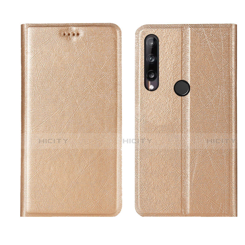 Funda de Cuero Cartera con Soporte Carcasa L15 para Huawei Honor 9C Oro