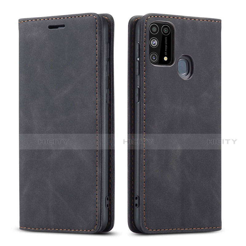 Funda de Cuero Cartera con Soporte Carcasa L15 para Samsung Galaxy M31 Negro