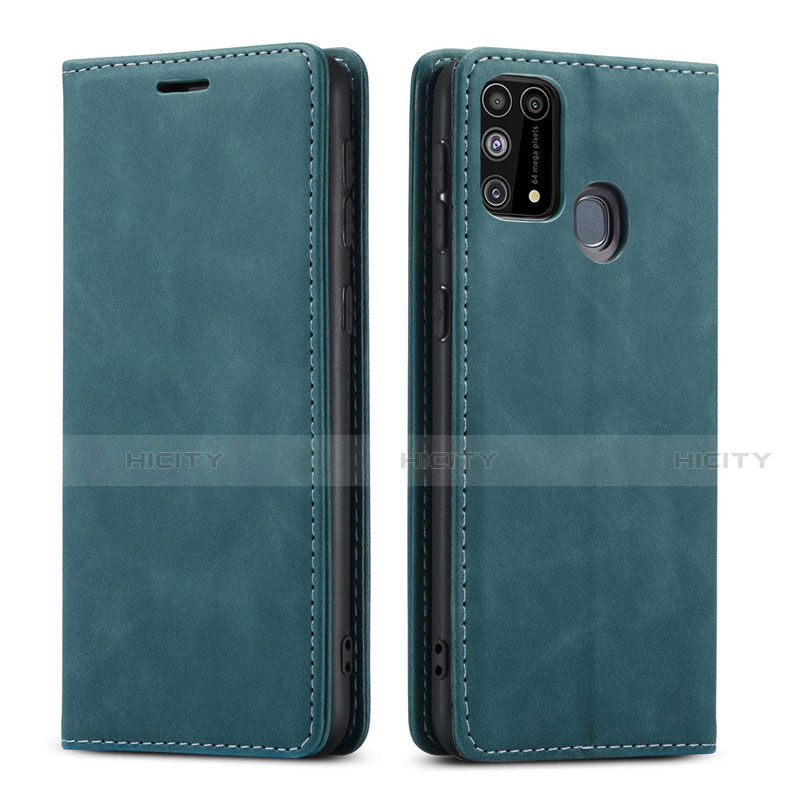 Funda de Cuero Cartera con Soporte Carcasa L15 para Samsung Galaxy M31 Verde