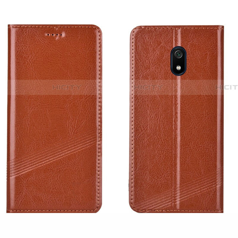 Funda de Cuero Cartera con Soporte Carcasa L15 para Xiaomi Redmi 8A Naranja