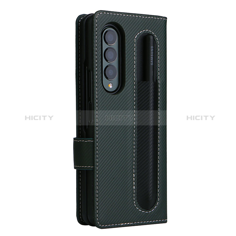 Funda de Cuero Cartera con Soporte Carcasa L15Z para Samsung Galaxy Z Fold3 5G