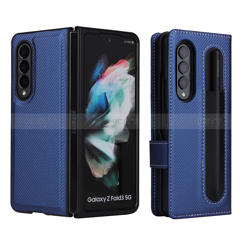 Funda de Cuero Cartera con Soporte Carcasa L15Z para Samsung Galaxy Z Fold3 5G