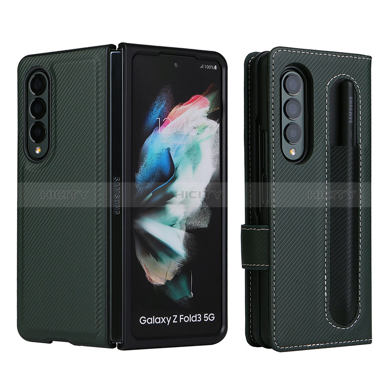 Funda de Cuero Cartera con Soporte Carcasa L15Z para Samsung Galaxy Z Fold3 5G