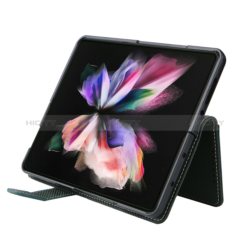 Funda de Cuero Cartera con Soporte Carcasa L15Z para Samsung Galaxy Z Fold3 5G