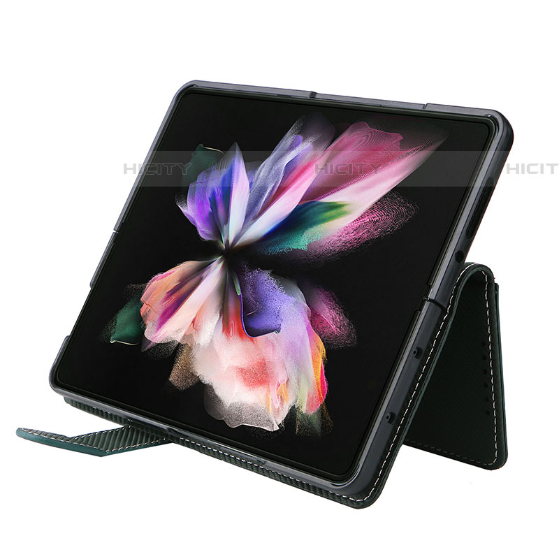 Funda de Cuero Cartera con Soporte Carcasa L15Z para Samsung Galaxy Z Fold4 5G