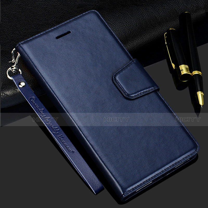 Funda de Cuero Cartera con Soporte Carcasa L16 para Realme C11 Azul