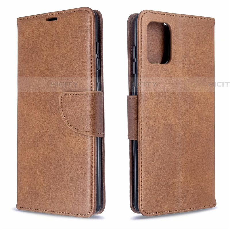 Funda de Cuero Cartera con Soporte Carcasa L16 para Samsung Galaxy A71 5G Marron