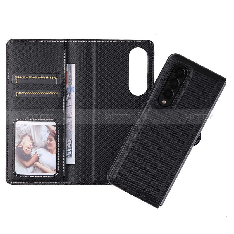 Funda de Cuero Cartera con Soporte Carcasa L16Z para Samsung Galaxy Z Fold3 5G