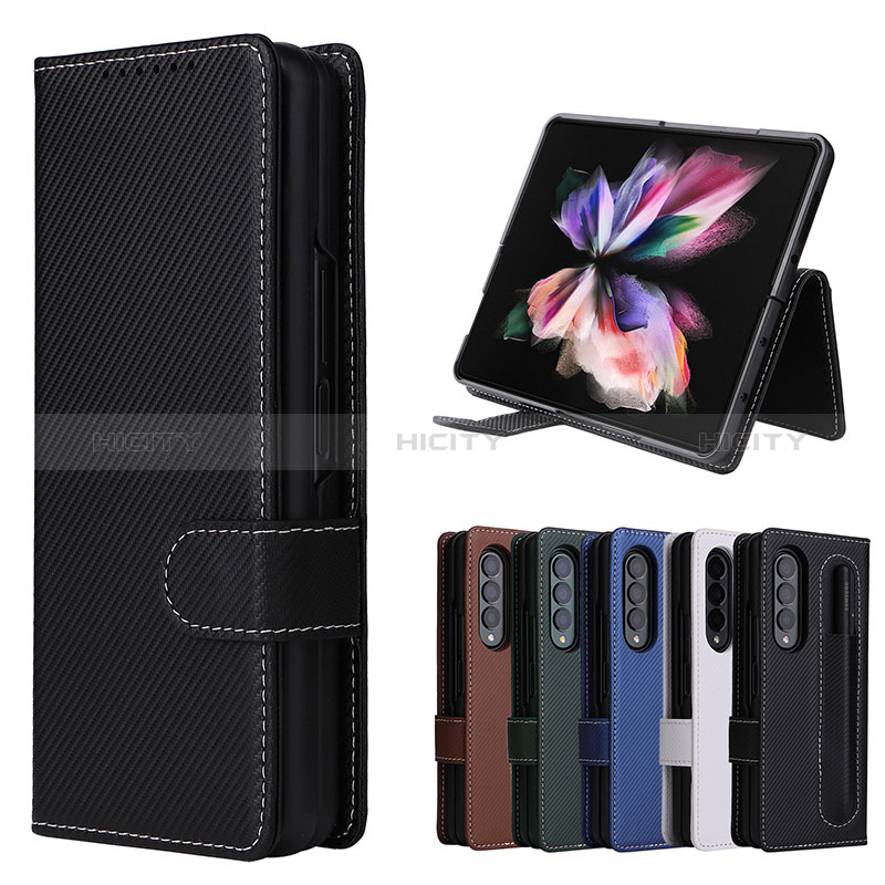 Funda de Cuero Cartera con Soporte Carcasa L16Z para Samsung Galaxy Z Fold3 5G