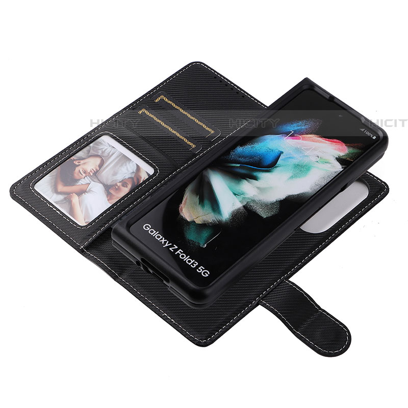 Funda de Cuero Cartera con Soporte Carcasa L16Z para Samsung Galaxy Z Fold4 5G