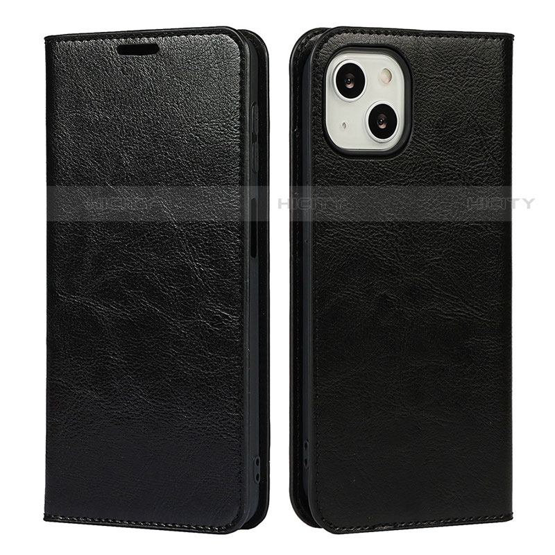 Funda de Cuero Cartera con Soporte Carcasa L17 para Apple iPhone 13 Mini Negro