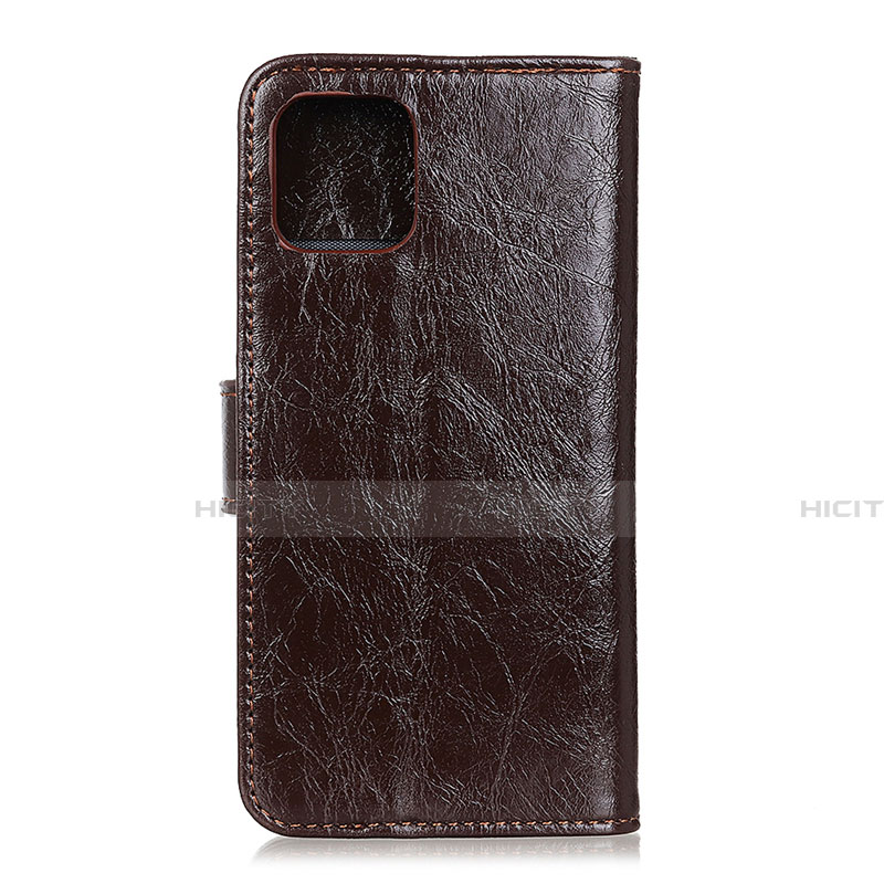 Funda de Cuero Cartera con Soporte Carcasa L17 para Huawei Honor 30S Marron