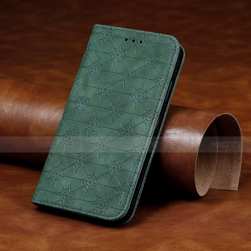 Funda de Cuero Cartera con Soporte Carcasa L17 para Huawei P40 Lite E Verde