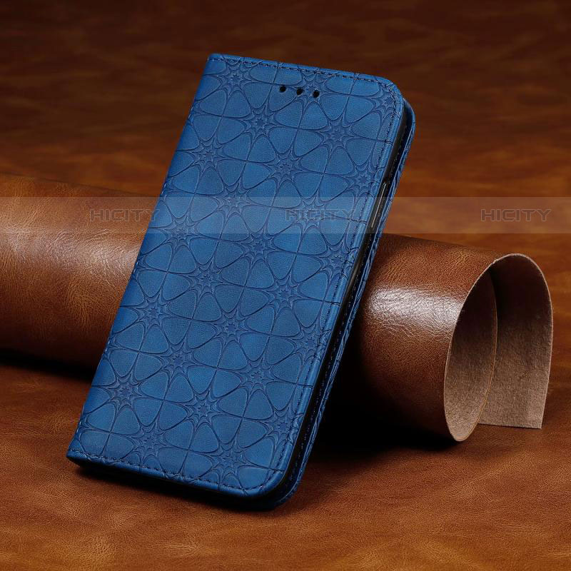 Funda de Cuero Cartera con Soporte Carcasa L17 para Huawei Y7p Azul