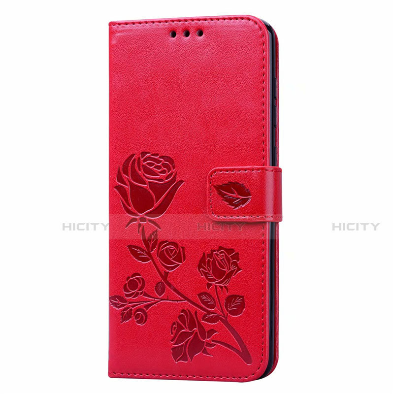 Funda de Cuero Cartera con Soporte Carcasa L17 para Samsung Galaxy A31 Rojo