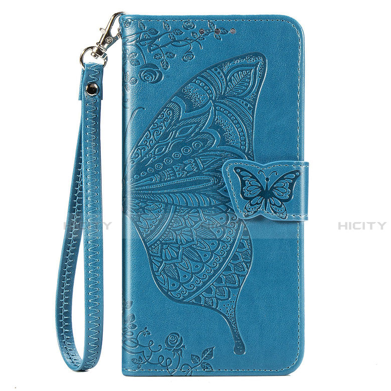 Funda de Cuero Cartera con Soporte Carcasa L17 para Samsung Galaxy A41 Azul Cielo