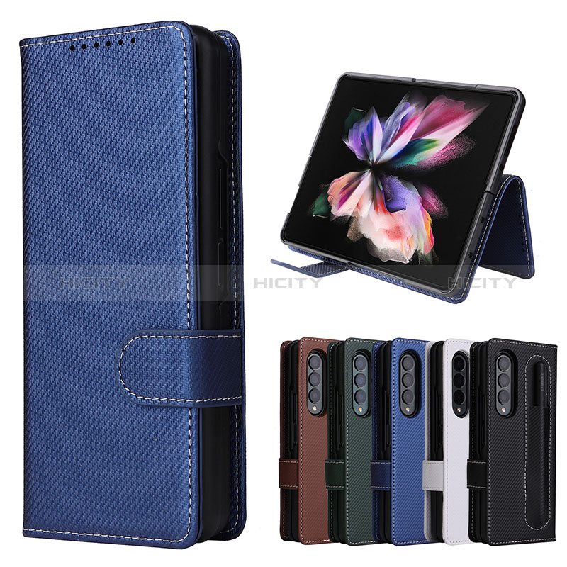 Funda de Cuero Cartera con Soporte Carcasa L17Z para Samsung Galaxy Z Fold3 5G