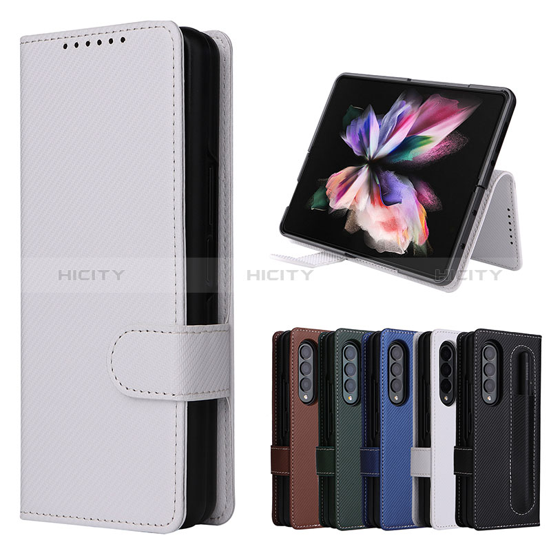 Funda de Cuero Cartera con Soporte Carcasa L17Z para Samsung Galaxy Z Fold3 5G