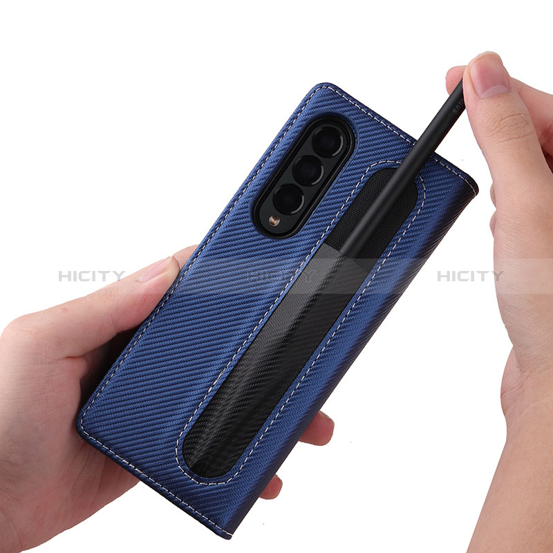 Funda de Cuero Cartera con Soporte Carcasa L17Z para Samsung Galaxy Z Fold3 5G