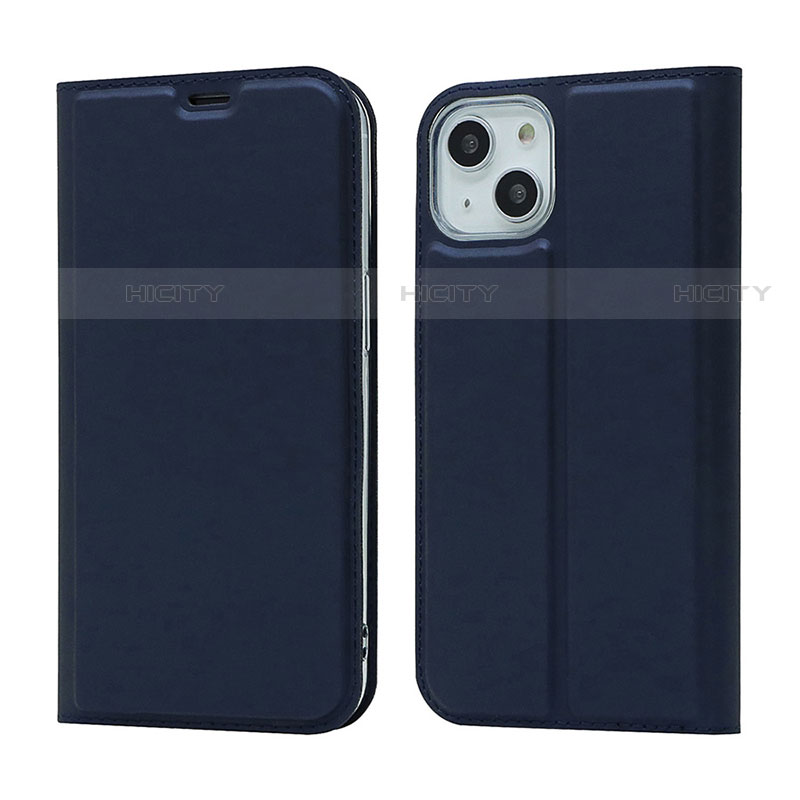 Funda de Cuero Cartera con Soporte Carcasa L18 para Apple iPhone 13 Azul