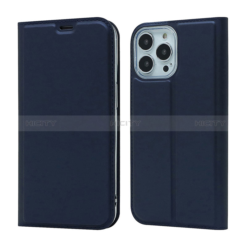 Funda de Cuero Cartera con Soporte Carcasa L18 para Apple iPhone 14 Pro Max Azul