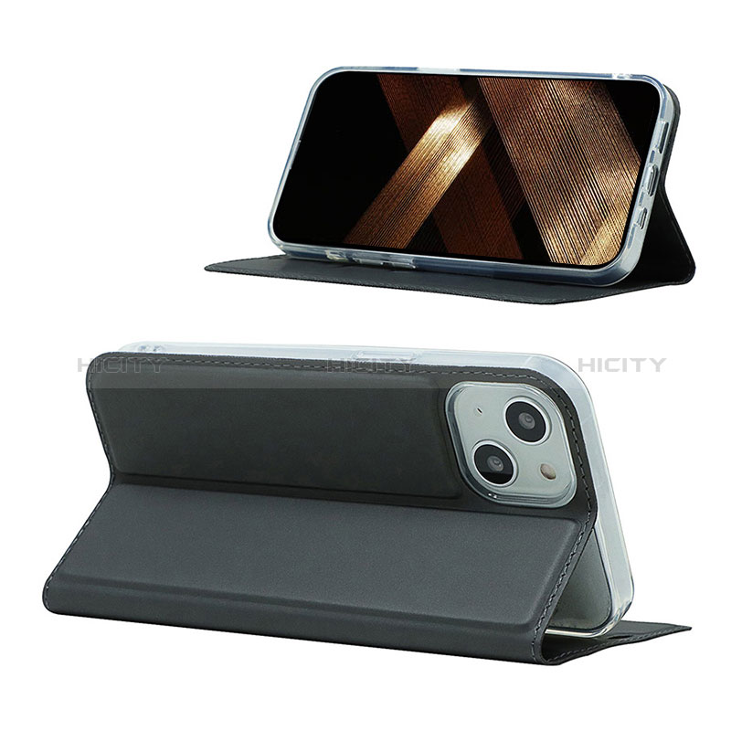 Funda de Cuero Cartera con Soporte Carcasa L18 para Apple iPhone 15