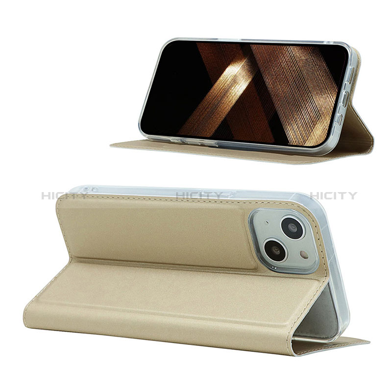 Funda de Cuero Cartera con Soporte Carcasa L18 para Apple iPhone 15