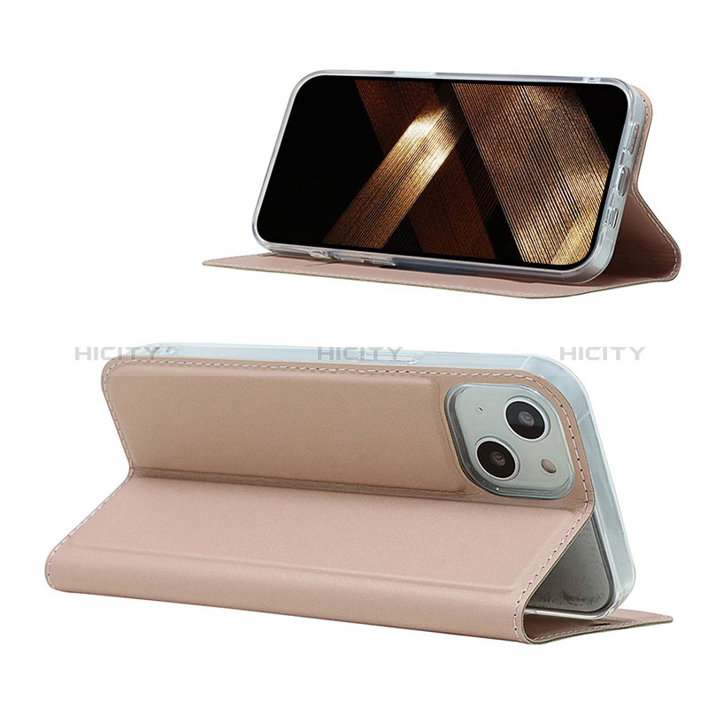 Funda de Cuero Cartera con Soporte Carcasa L18 para Apple iPhone 15