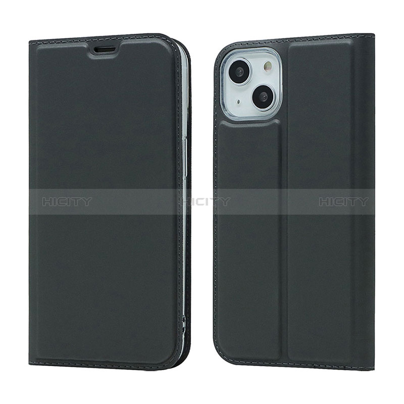 Funda de Cuero Cartera con Soporte Carcasa L18 para Apple iPhone 15 Negro