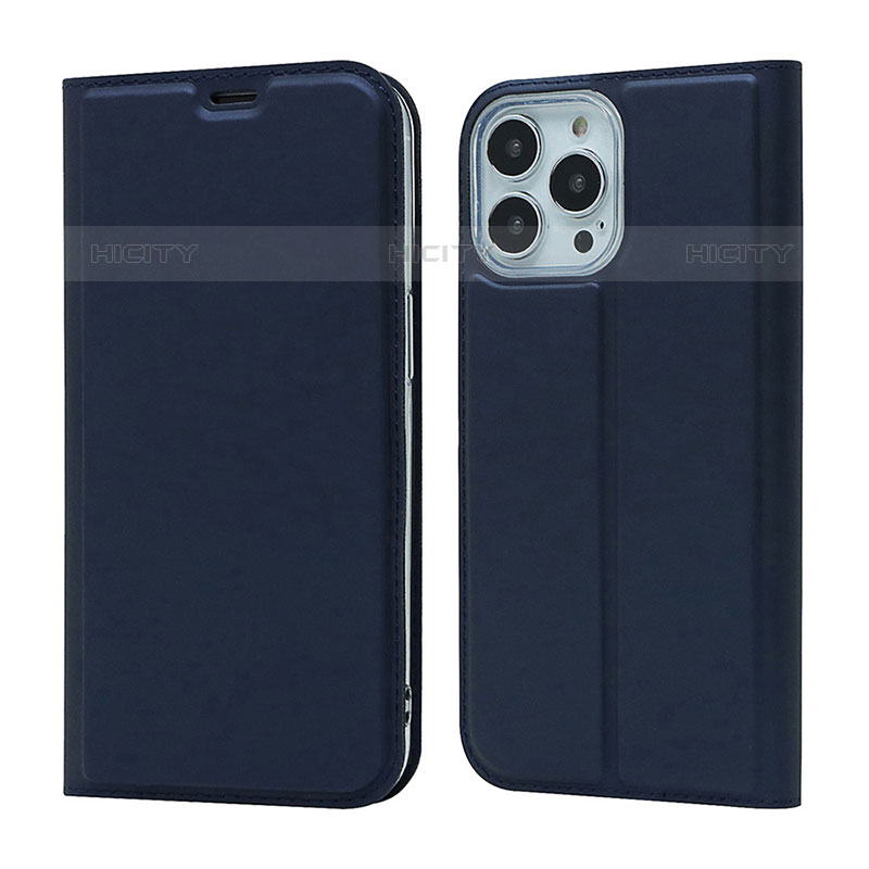 Funda de Cuero Cartera con Soporte Carcasa L18 para Apple iPhone 15 Pro Azul