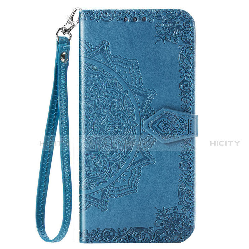 Funda de Cuero Cartera con Soporte Carcasa L18 para Huawei P40 Lite E Azul