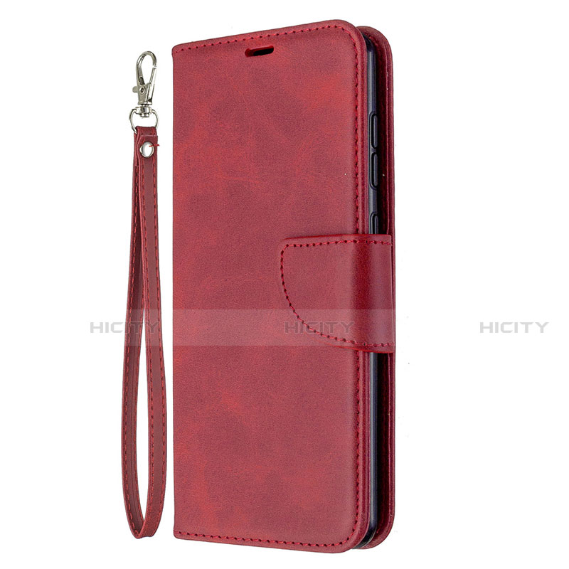 Funda de Cuero Cartera con Soporte Carcasa L18 para Samsung Galaxy A31 Rojo