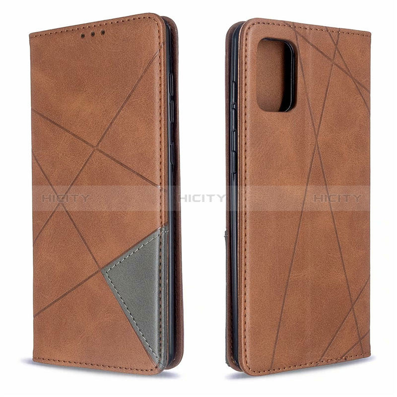 Funda de Cuero Cartera con Soporte Carcasa L18 para Samsung Galaxy A71 4G A715 Marron