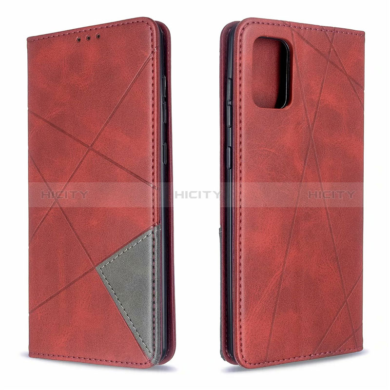 Funda de Cuero Cartera con Soporte Carcasa L18 para Samsung Galaxy A71 4G A715 Rojo