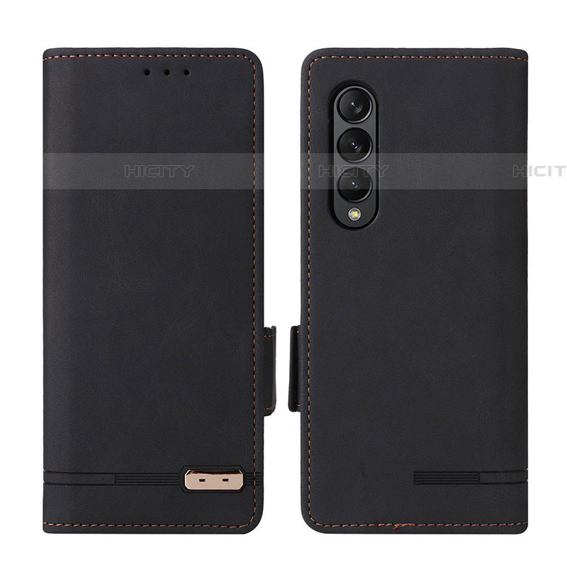 Funda de Cuero Cartera con Soporte Carcasa L18Z para Samsung Galaxy Z Fold4 5G Negro