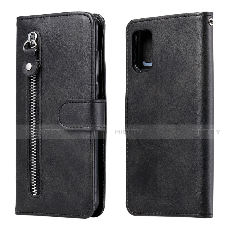 Funda de Cuero Cartera con Soporte Carcasa L20 para Samsung Galaxy A41 Negro