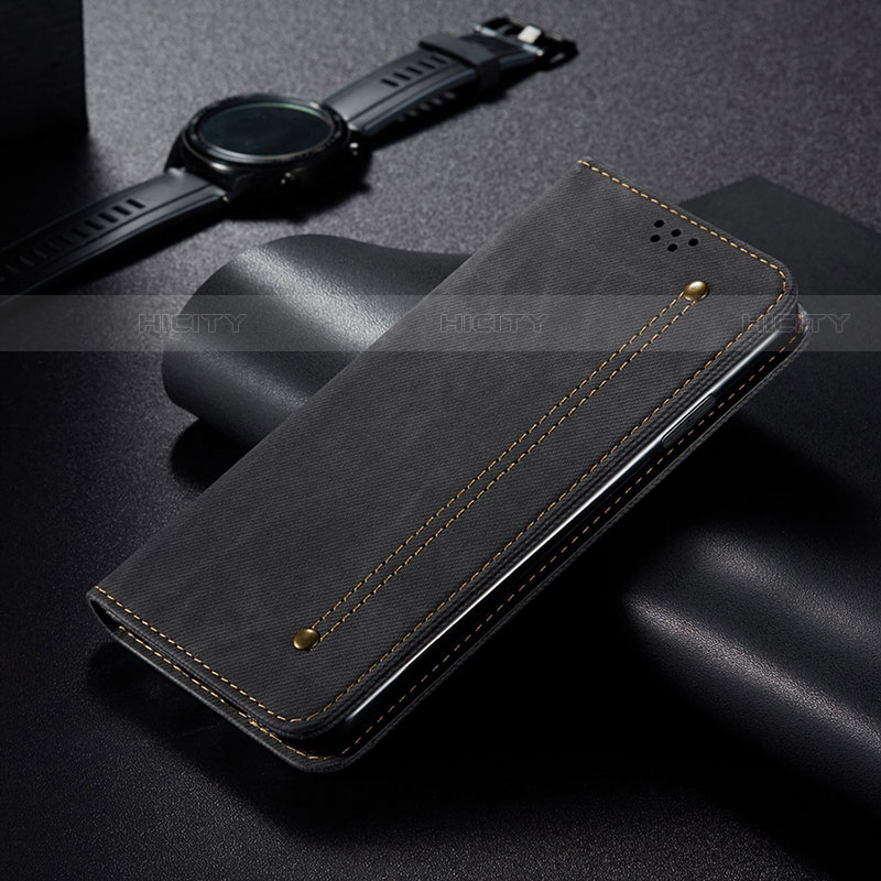 Funda de Cuero Cartera con Soporte Carcasa L22 para Apple iPhone 15 Negro