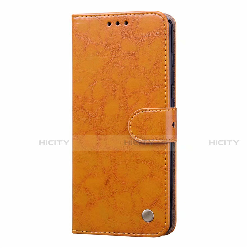 Funda de Cuero Cartera con Soporte Carcasa L22 para Samsung Galaxy A41 Naranja